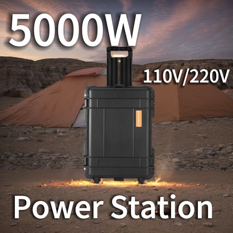 48kg Güneş Enerjisi Akıtı Dış Kamp Özellikleri için 5000W Taşınabilir Elektrik Santrali