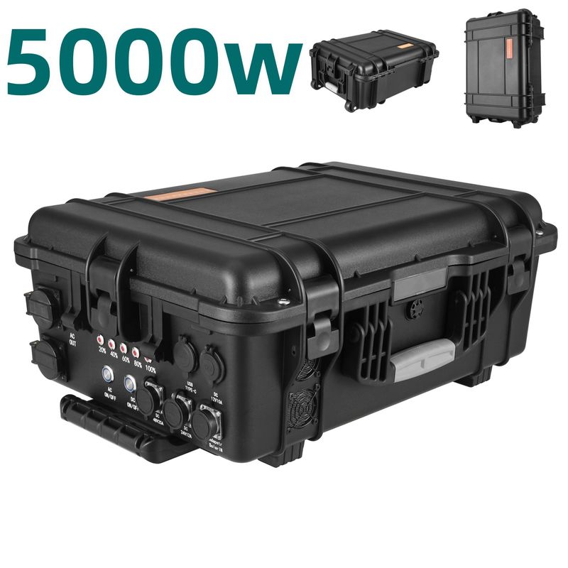 Yangına dayanıklı konut güneş jeneratörü 8000W zirve gücü ve USB/Type-C 18W Max çıkışı ile