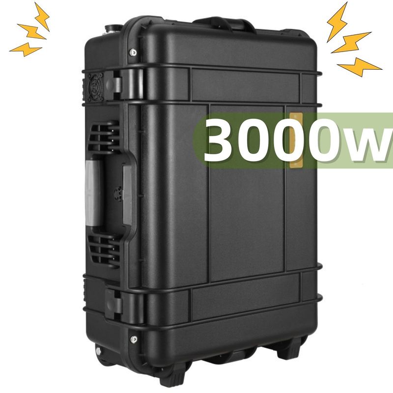 3000wh Yüksek Kapasiteli LiFePO4 Lityum Pilli Çevre Şileli Taşınabilir Güç Santrali