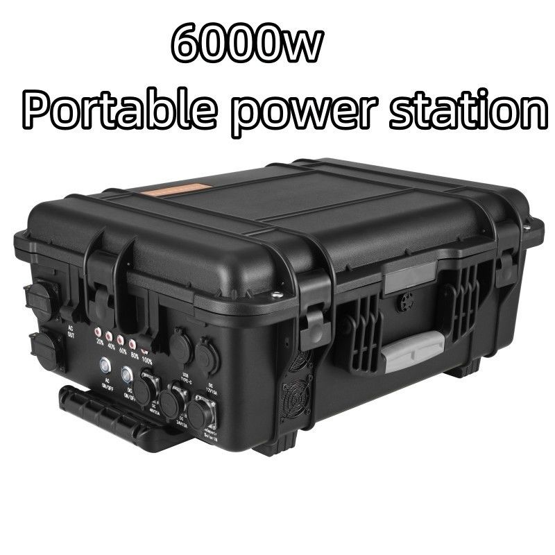 Aile ve kamp için 6000W Büyük Kapasiteli Çok Fonksiyonlu Taşınabilir Güneş Jeneratörü