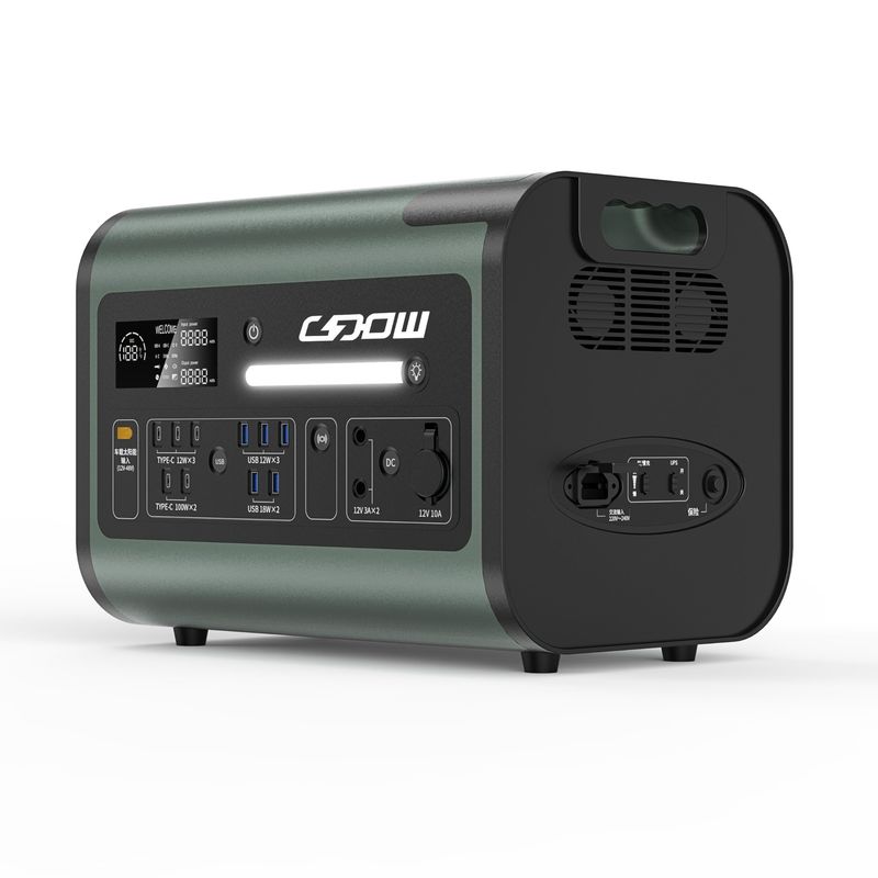 1800W-2400W Güneş Şarj Jeneratörü LiFePO4 Pil Taşınabilir Mobil Güç Ev Gücü