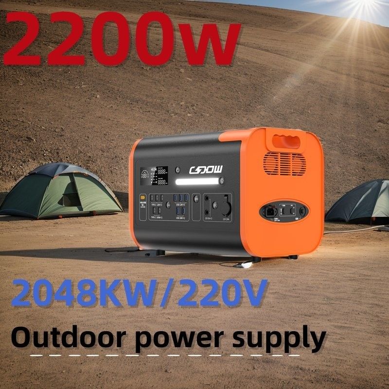 600W/1000W/1800W/2200W Kamp/Ev/Acil durum için taşınabilir Güneş Jeneratörü Yaklaşık 25kg