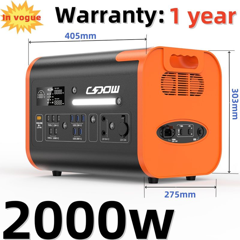 Taşınabilir Pil Bekleme Güç Santrali ve Yüksek Performanslı 2000W Güneş Panelleri