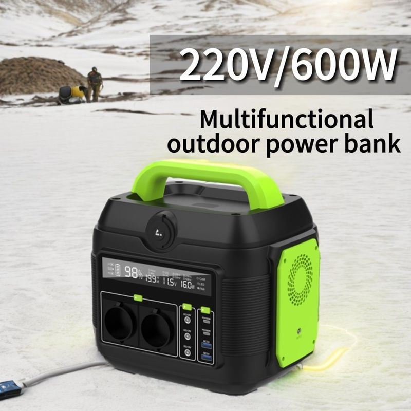 Avrupa Standart Güney Afrika Soket Tipi için Katlanabilir El 220V 600W Küçük Boyutlu Güneş Jeneratörü