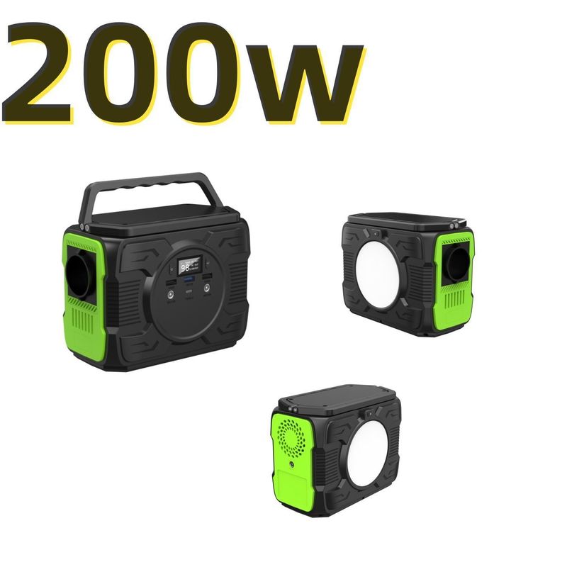 200W Güneş Paneli Acil Güç Santrali 48000mAh Pil Kapasitesi ve 182*102*144mm Boyutu