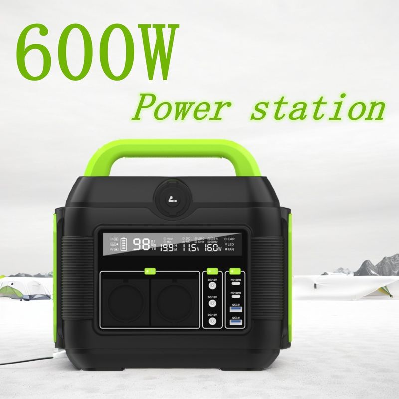 Taşınabilir Elektrik Santrali 600W 300W Üçlü Lityum Pil Güneş Jeneratörü Enerji Sistemi