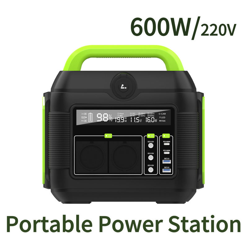 Dönüştürülebilir 500W Güç Bankası 600W Macera Kampı için Dışarıda Taşınabilir Lityum İstasyonu