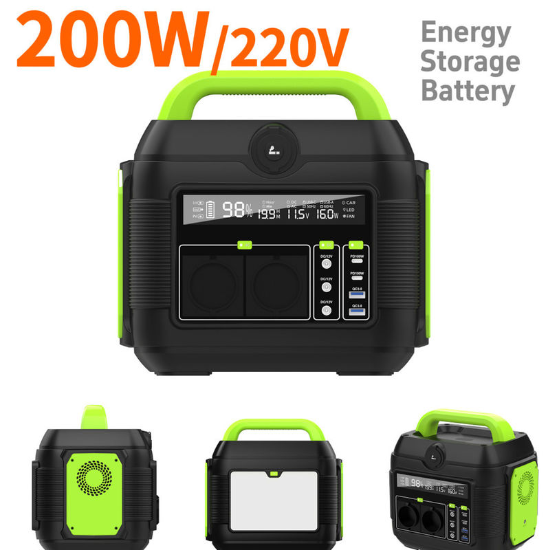 DC1 2 çıkış 12V-16.8V/6A 200W taşınabilir elektrik santrali kamp yapmak için güneş jeneratörü