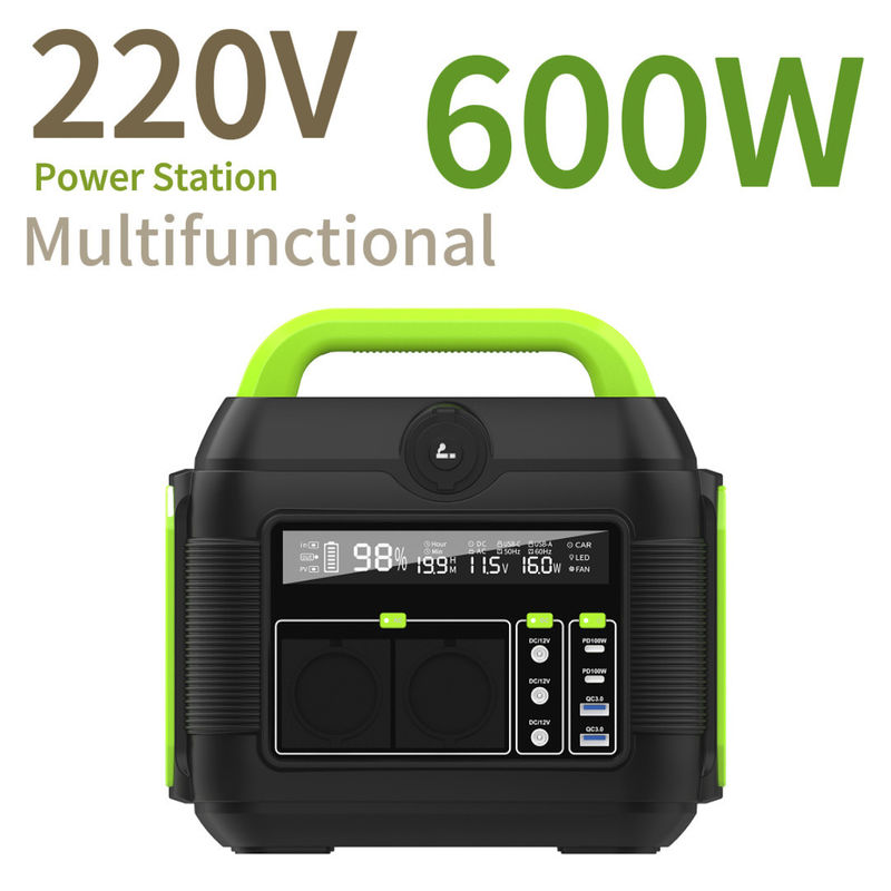 AC Soket Un Taşınabilir Elektrik Santrali 600W 300W 500W 1200W 2200W Kampçılık Dış Çevre İşleri için