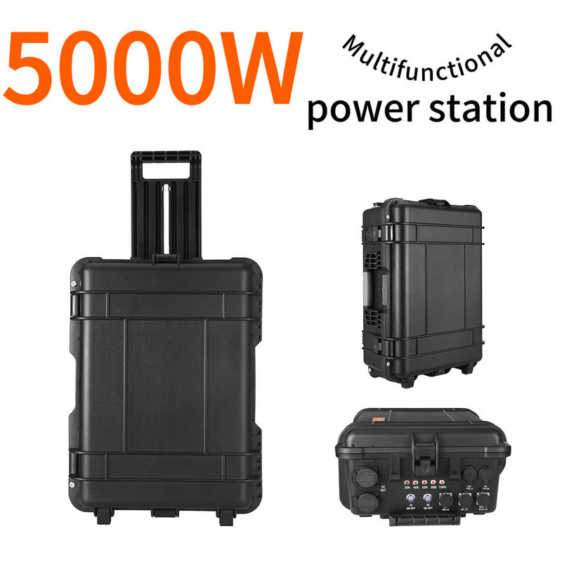 Büyük Kapasiteli 5000W Taşınabilir Güç Santrali Ev Acil Yedekleme ve Araba Kampı için