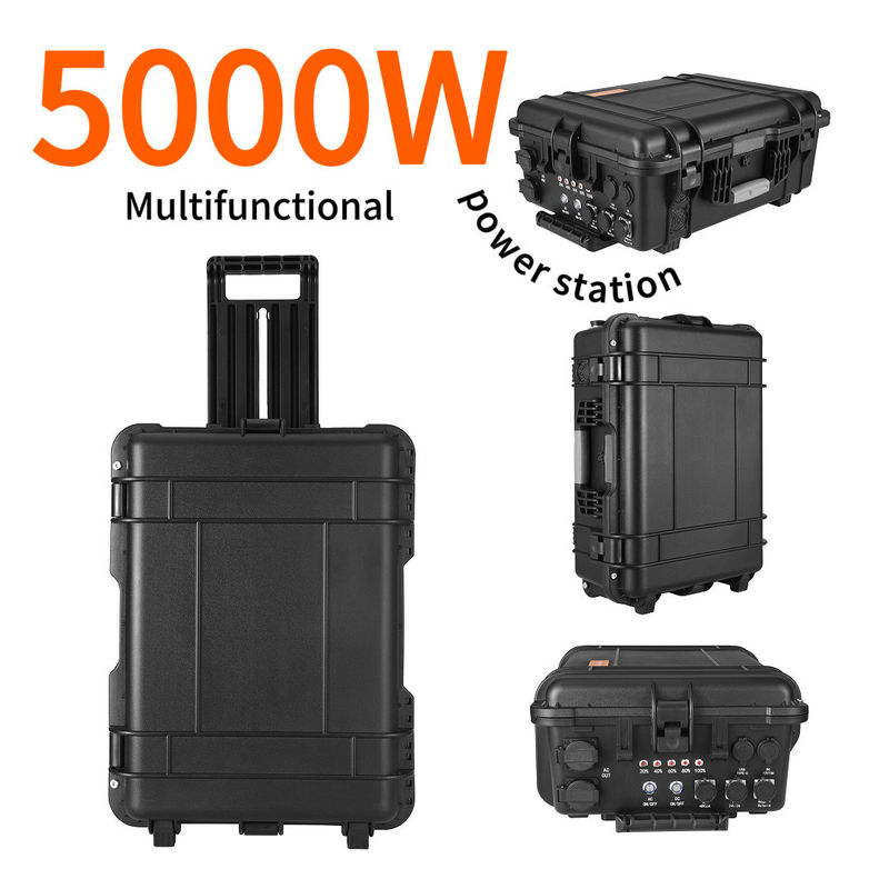 LiFePO4 DC'den AC Gücü 2000W Kamp için Güneş Jeneratörü 4800wh nominal kapasite
