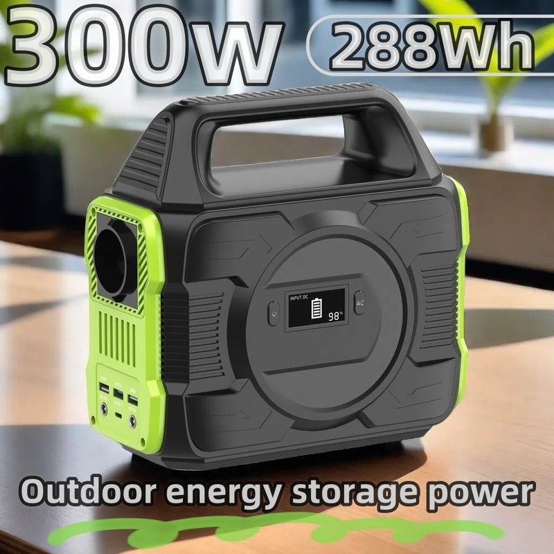 Güneş hücreleri ile 300W Yüksek Kapasiteli Taşınabilir Elektrik Santrali Güneş enerjisiyle çalışan ve kompakt