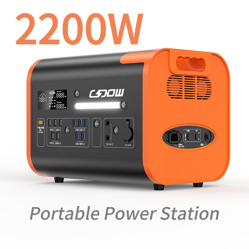 2000Wh Taşınabilir Elektrik Santrali Banka Tedarik Özel ve Ev için Güneş Jeneratörü