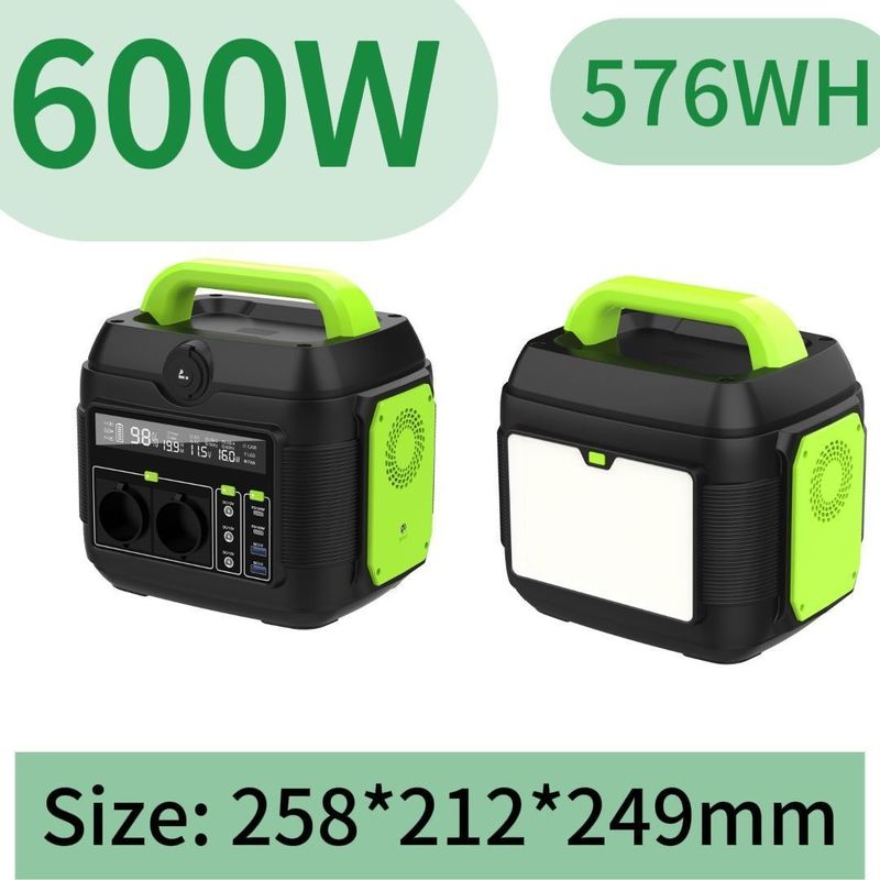 600W taşınabilir enerji istasyonu güneş jeneratörü LED Işık 11W ve özel talebi ile