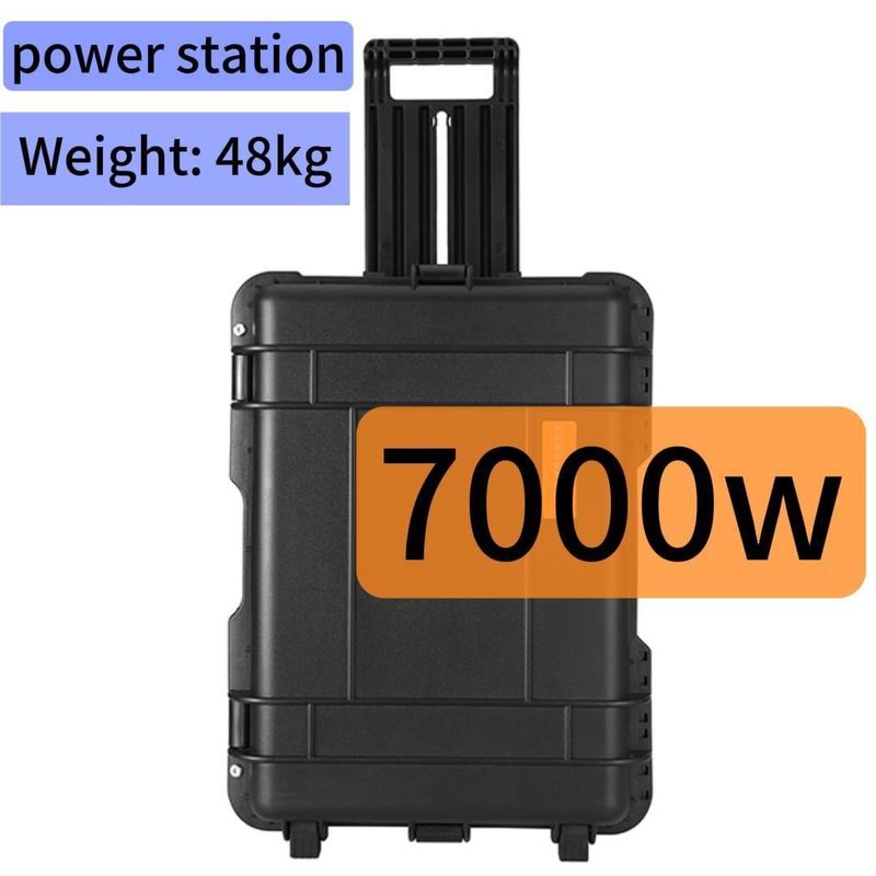 Kuzey Amerika Pazarı 7000W taşınabilir Güneş Jeneratörü ve AC Saf Sinüs Dalga Çıkışı