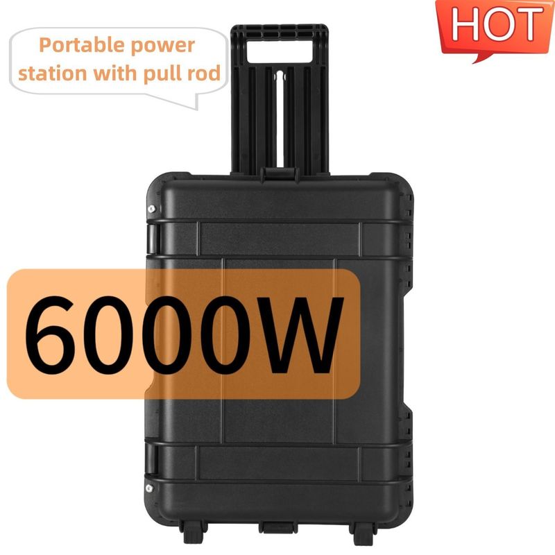 6000W çok fonksiyonel açık hava taşınabilir güneş jeneratörü AC çıkış akımı 15A Max ile