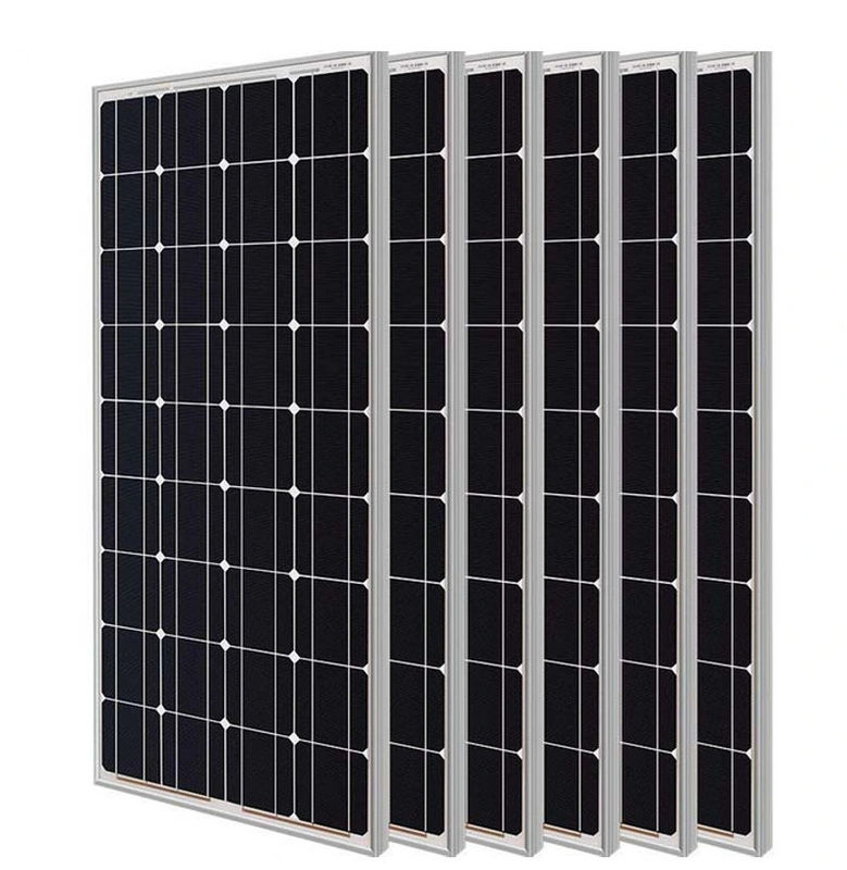 Temizliksiz 25 yıllık güneş paneli 100W 280W monokristalin silikon fotovoltaik modülü alüminyum çerçeve ile