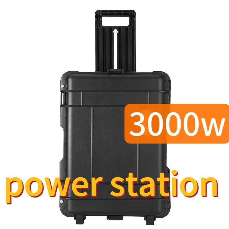 3000W taşınabilir enerji depolama santrali Siyah Özel CE.Un38.3 Sertifikalı