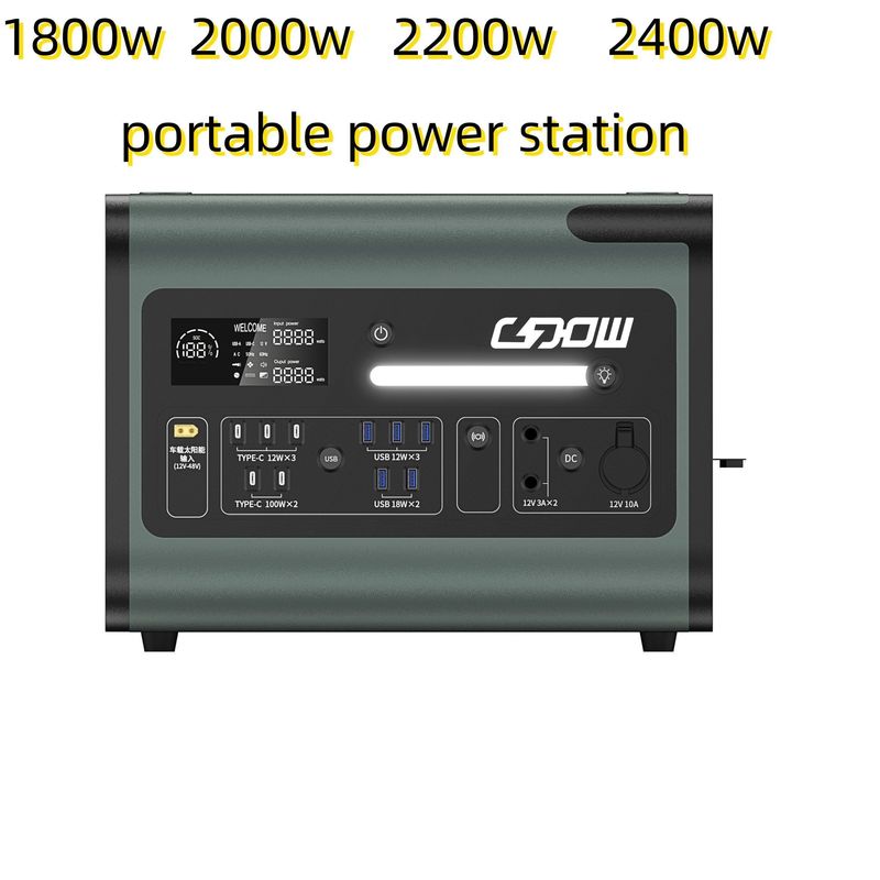 Güneş Enerjisi Santrali 220V AC Çıkış Taşınabilir Güç kaynağı Siyah Çıkış Frekansı 50/60Hz
