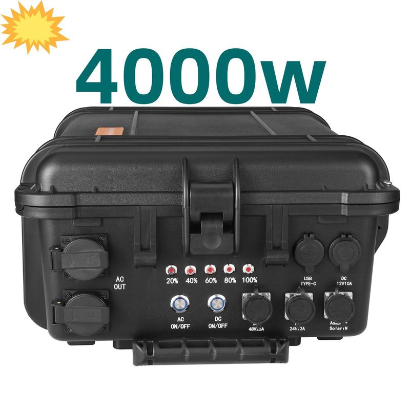 Tüm AC çıkış soketi ve LiFePO4 Lityum pilli 4000W taşınabilir enerji istasyonu