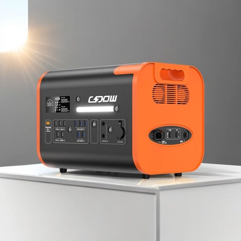 Ev acil durum ve açık hava kamp gücü jeneratörü 2200W AC / DC Inverter ile