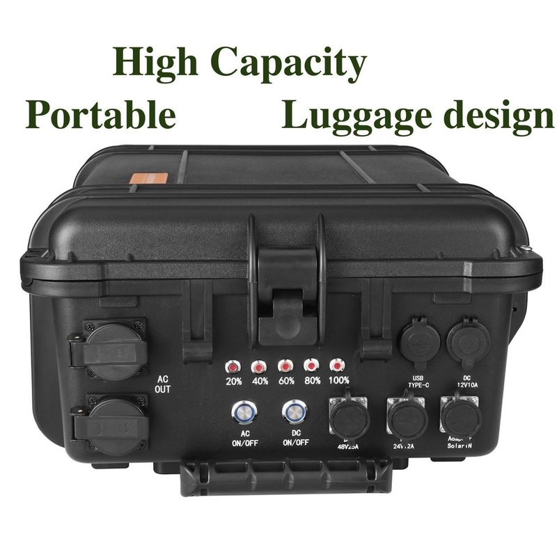 LiFePO4 Taşınabilir Güç Santrali Dış Şarj İhtiyaçları için 3000WAC/DC Inverter Tipi