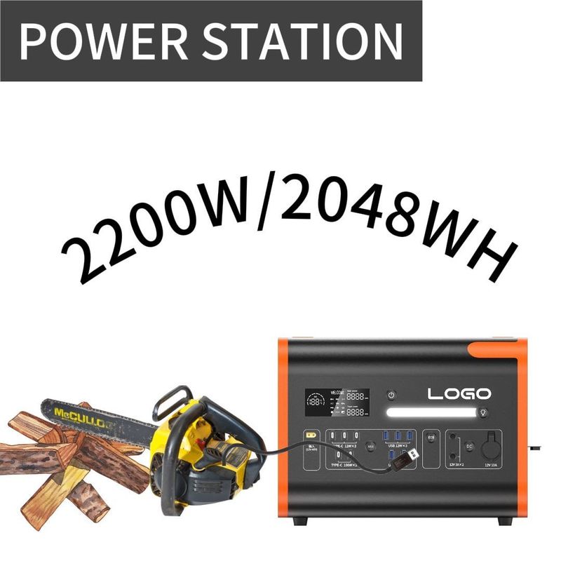1500W taşınabilir mobil jeneratör Güneş Enerjisi Santrali Hızlı şarj kesintisiz güç kaynağı