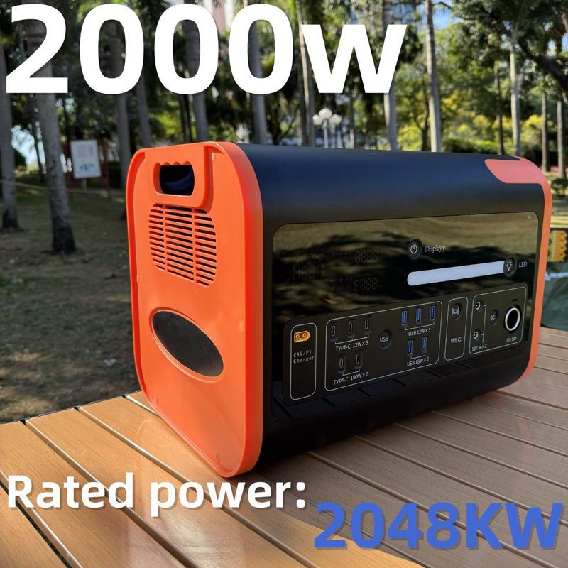 2000W enerji depolama/Göz taşınabilir jeneratör güneş enerjisi ile araba şarjı türü AC DC USB şarjı AT22