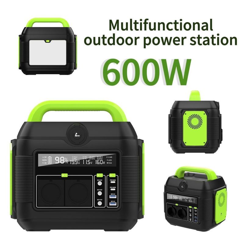 Avrupa Standartı 220V 600W Taşınabilir Güneş Enerjisi Depolama Batarya Güç Bankası Seyahat