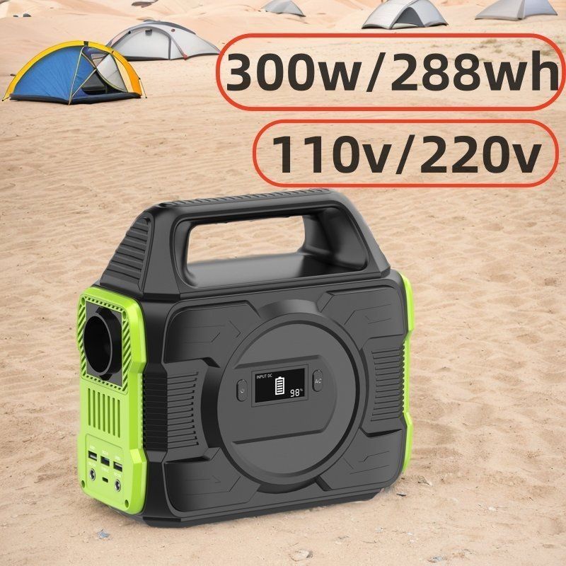 300W saf sinüs dalga inverteri ve lityum pilli 288wh taşınabilir enerji istasyonu