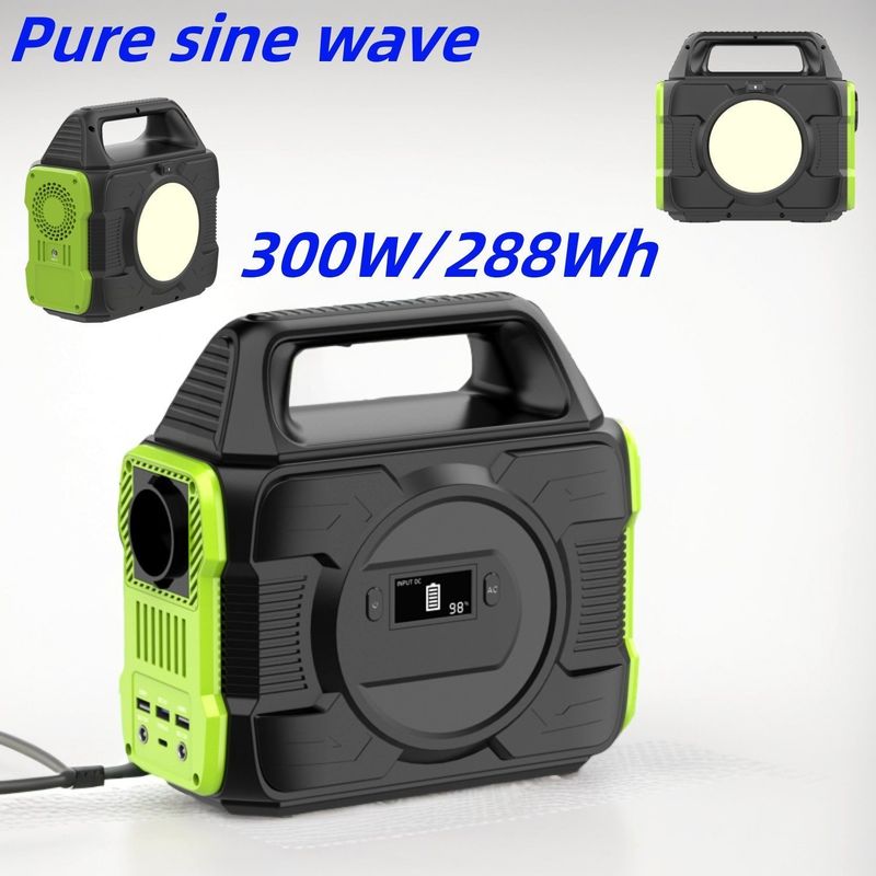 Güç Çıkışı 220V Dış Kamp Lityum Pil 300W Güneş Pil Paketi