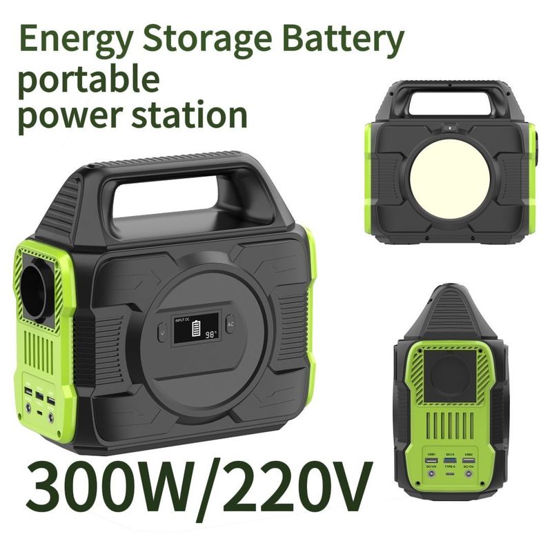 S3 300W Mini Şebeke Kapalı Güneş Enerjisi Sistemi AB AC Soketli Taşınabilir Güneş Enerjisi Bankası