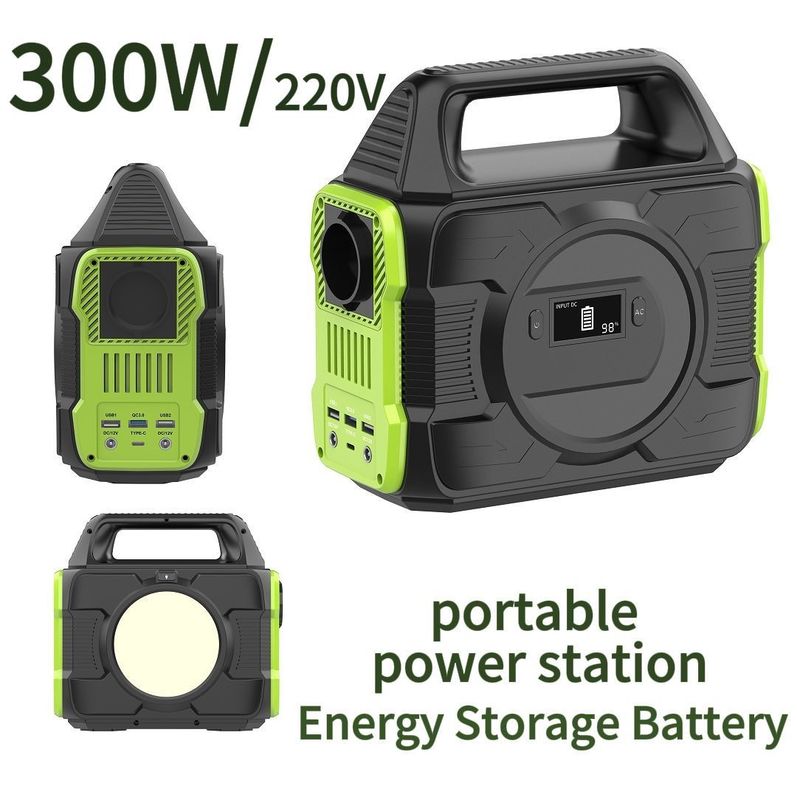 300W Ev Uygulaması Taşınabilir Pil Enerji İstasyonu Yedek Jeneratör