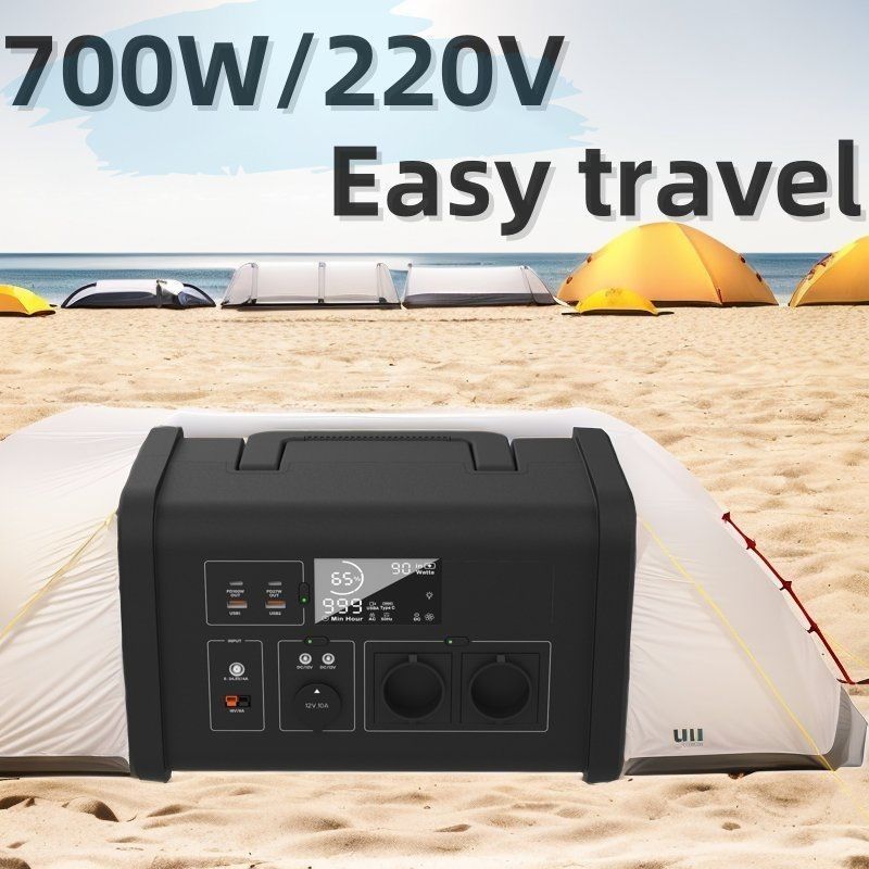 Sinusoidal Wave 700W Dışarıdaki Acil Durumlar için Taşınabilir Güneş Jeneratörü ve Lityum Pil