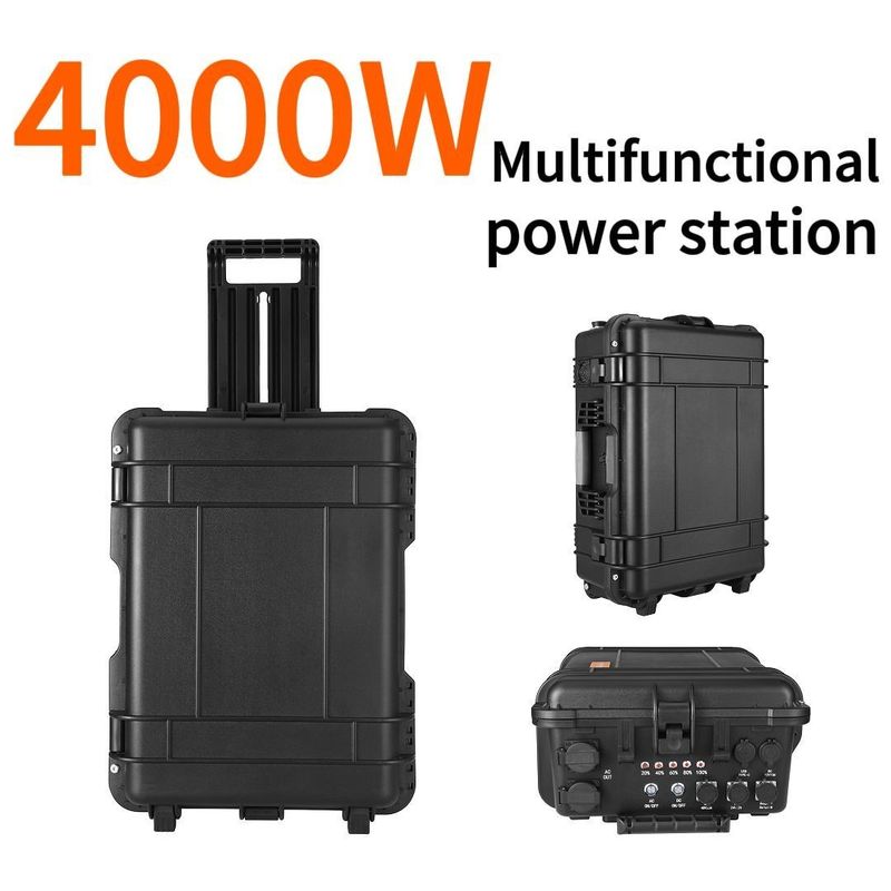 4000W taşınabilir UPS Enerji Depolama Güç kaynağı LiFePO4 15A Max AC Çıkış Akımı