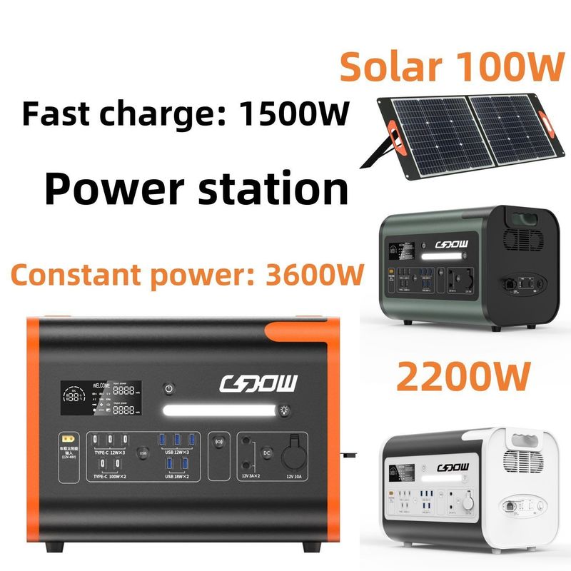 AT22 2000W Şarj edilebilir Cep Telefonu Güneş Enerjisi İstasyonu