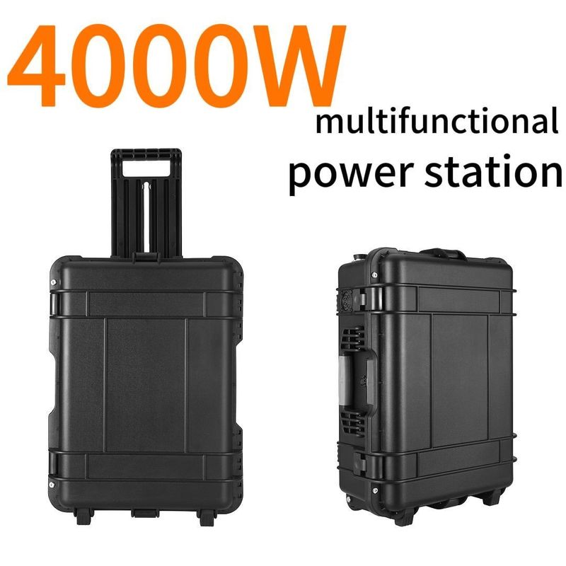4000W taşınabilir elektrik santrali 220V 500wh Çıkış Dalga biçimi AC Saf Sinüs Dalga
