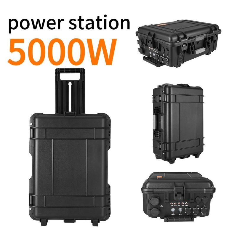5000W Güneş Motoru Jeneratörü Kendi Kendine Yürüyen Seyahatler İçin ABS Alaşım Kabuk Malzemesi Şarj Süresi 6-7 saat