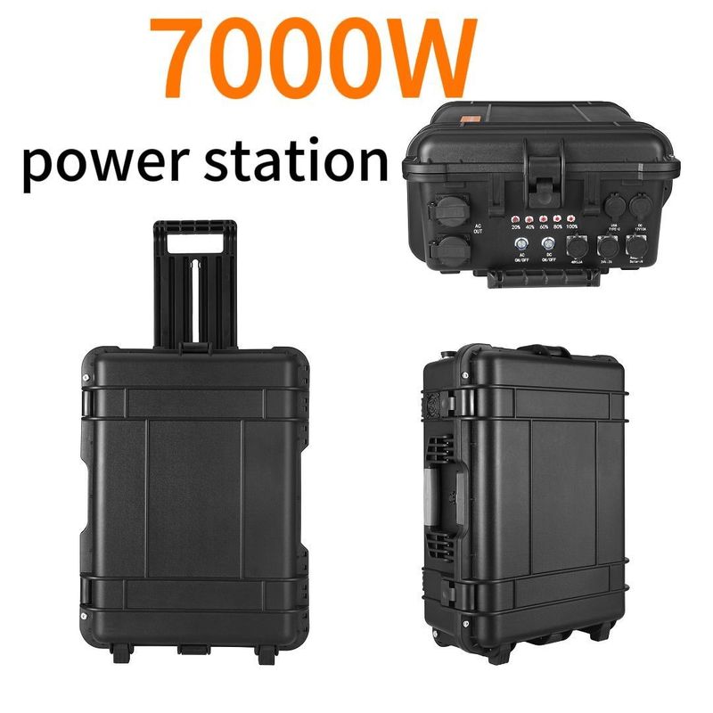 7000W Ternary Lityum Piller Araç ve Güneş Şarjı için Taşınabilir Mobil Güç kaynağı