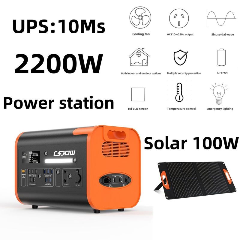 800W Max Araç ve Güneş Şarjı Aile RV Acil Durumları için UPS Taşınabilir Güç Santrali