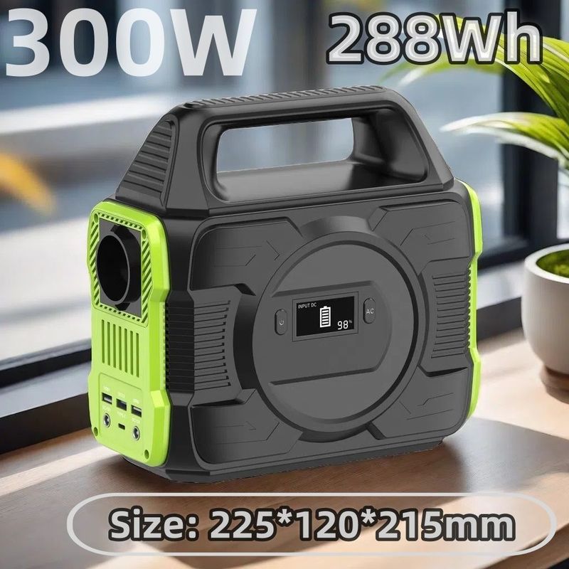 Kamp için 300W Çok Standart Yüksek Kapasiteli Taşınabilir Elektrik Santrali Özel Renk