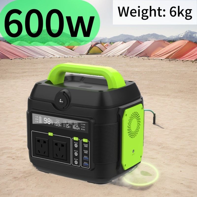 Açık 110V/220V Güneş Jeneratörü Taşınabilir Elektrik Santrali 600W 300W 200W Aile RV için