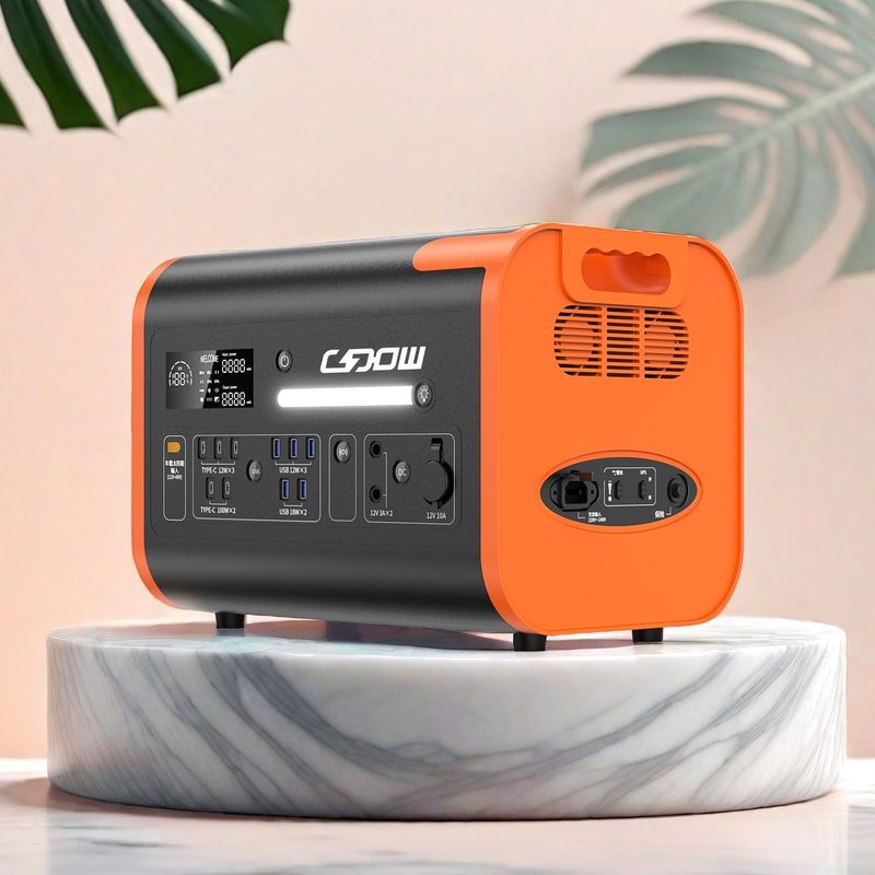 LiFePO4 Batarya Taşınabilir Güç Santrali 2000W 2200W Dış Ev Acil Durumları için