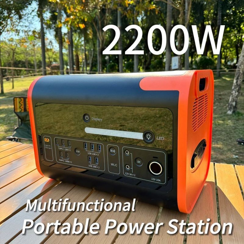 AT22 2200W/2048wh/40ah Portatif enerji santrali için LiFePO4 enerji depolama güneş jeneratörü