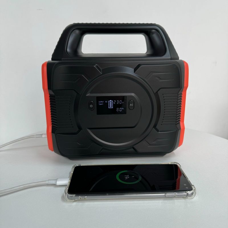 Özel renk 300W Güneş taşınabilir 220V Mobil elektrik kaynağı açık hava acil durum için