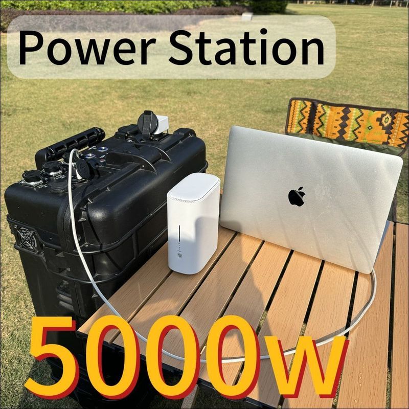 Büyük Kapasite 5000W/7000W Açık Hava Maceraları için Saf Sinüs Dalgası Mobil Güç Santrali