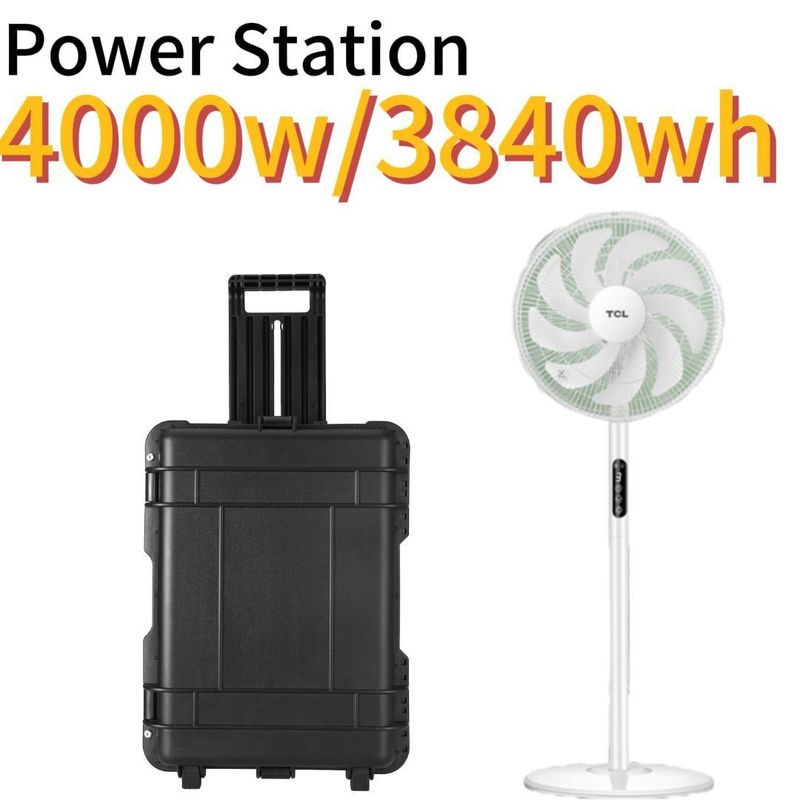 8000W zirve gücü taşınabilir güneş jeneratörü 3840wh acil enerji depolama santrali