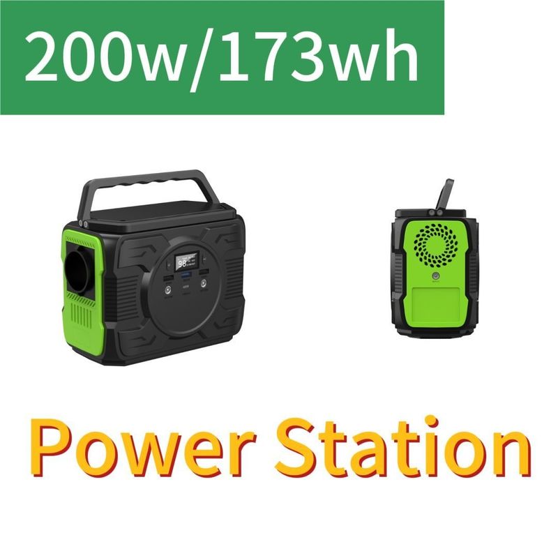 LED lambaları ile taşınabilir mobil enerji istasyonu AC Çıkış Voltajı 110/220V-50Hz/60Hz 200W