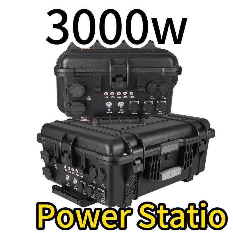 Çıkış Gücü 100-120V-3000W50Hz/60Hz Düzenlenebilir 3000wh 62.5ah Sıcak Taşınabilir Güç Santrali