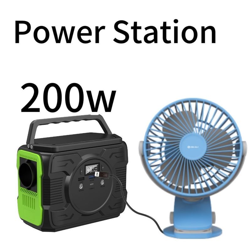 USB1/USB2 İhracat 5V/2.1A ile uygun fiyatlı ve 200W Dışarıda Mobil Güç İstasyonu